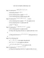 BÀI TẬP VỀ PHƠNG TRÌNH BẬC HAI 2 ppt