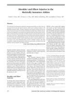 Chấn thương vai và khuỷu tay trong các vận động viên pptx