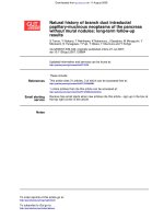 natural history of branch duct intraductal papillary mucinous neoplasms of the pancreas without mural nodules - longterm follow up results 2008