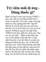 Trị viêm mũi dị ứng Dùng thuốc gì? doc