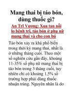 Mang thai bị táo bón, dùng thuốc gì? ppsx