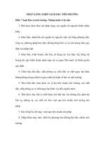 PHẦN LỒNG GHÉP GIÁO DỤC MÔI TRƯỜNG pptx