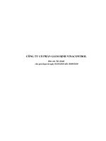 công ty cổ phần giám định vinacontrol báo cáo tài chính cho giai đoạn  từ ngày 1 tháng 1 năm 2010 đến ngày 30 tháng 9 năm 2010