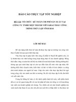 tổ chức  kế toán chi phí sản xuất tại công ty tnhh một thành viên khai thác công trình thủy lợi vĩnh bảo