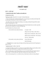 Câu hỏi và đáp án ôn thi triết học