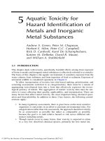 Assessing the Hazard of Metals and Inorganic Metal Substances in Aquatic and Terrestrial Systems - Chapter 5 ppsx