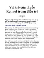 Vai trò của thuốc Retinol trong điều trị mụn ppt