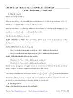chuyên đề CỰC TRỊ hàm số