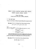 Một cách chứng minh bất đẳng thức dạng phân thức pot