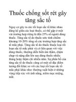 Thuốc chống sốt rét gây tăng sắc tố doc