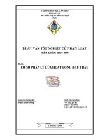 khóa luận tốt nghiệp cơ sở pháp lý của hoạt động đấu thầu