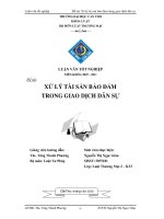 khóa luận tốt nghiệp xử lý tài sản bảo đảm trong giao dịch dân sự