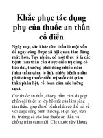 Khắc phục tác dụng phụ của thuốc an thần cổ điển doc