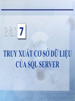 Bài giảng điện tử môn tin học: Truy xuất cơ sở dữ liệu của SQL Server pptx
