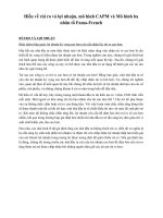 Hiểu về rủi ro và lợi nhuận, mô hình CAPM và Mô hình ba nhân tố FamaFrench