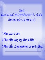 Giáo án điện tử môn Địa Lý: Vấn đề phát triển KTXH ở DHNTB pot
