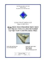 phân tích tình hình trốn thuế giá trị gia tăng của doanh nghiệp tại việt nam và hướng khắc phục