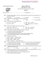 Khảo sát đầu năm 11 môn Hóa trường THPT Ngô Quyền M295 docx