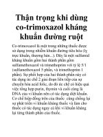 Thận trọng khi dùng co-trimoxazol kháng khuẩn đường ruột pptx