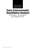 Trace Environmental Quantitative Analysis: Principles, Techniques, and Applications - Chapter 1 pps