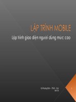 Bài giảng điện tử môn tin học: Lập giao diện người dùng mức cao pps