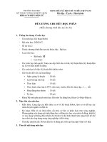 Đề cương môn kỹ thuật Robot pptx