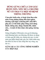DÙNG GỪNG CHỮA CẢM GIÁC BUỒN NÔN, NÔN MỬA CHO PHỤ NỮ CÓ THAI VÀ MỘT SỐ BỆNH THÔNG THƯỜNG doc