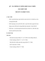 §27 – 28. CHỈNH LƯU DÒNG ĐIỆN XOAY CHIỀU MÁY BIẾN THẾ TRUYỀN TẢI ĐIỆN NĂNG pptx