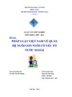 pháp luật việt nam về quan hệ nuôi con nuôi có yếu tố nước ngoài