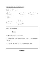 BÀI TẬP PHẦN HỆ PHƯƠNG TRÌNH potx