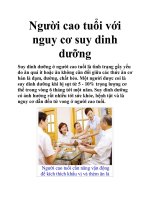 Người cao tuổi với nguy cơ suy dinh dưỡng ppt