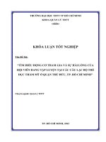 tìm hiểu động cơ tham gia và sự hài lòng của hội viên đang tập luyện ở các câu lạc bộ thể dục thẩm mỹ tại quận thủ đức, thành phố hồ chí minh