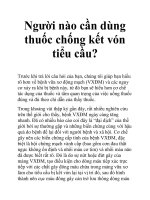 Người nào cần dùng thuốc chống kết vón tiểu cầu? ppt