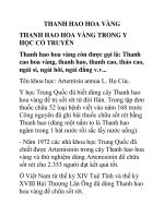 THANH HAO HOA VÀNG THANH HAO HOA VÀNG TRONG Y HỌC CỔ TRUYỀN docx