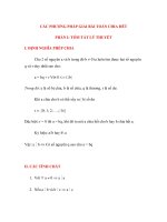 CÁC PHƯƠNG PHÁP GIẢI BÀI TOÁN CHIA HẾT ppt