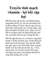 Truyền tĩnh mạch vitamin - lợi bất cập hại doc