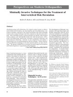 Kỹ thuật xâm lấn tối thiểu trong điều trị thoát vị đĩa đệm doc