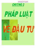 Chương 2: Pháp luật về đầu tư docx