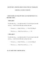 CHUYÊN ĐỀ 1: PHƯƠNG PHÁP CƠ BẢN TÌM CỰC TRỊ ĐẠI SỐ pptx