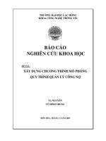 Xây dựng chương trình mô phỏng quy trình quản lý công nợ