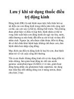 Lưu ý khi sử dụng thuốc điều trị động kinh pot