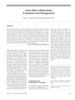 Trật khớp khuỷu tay cấp tính: Đánh giá và Quản lý pps