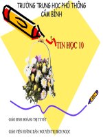 Bài giảng điện tử môn tin học: TẠO VÀ LÀM VIỆC VỚI BẢNG doc