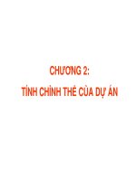 Chương 2: Quản lý dự án phần mềm tính chính thể của dự án