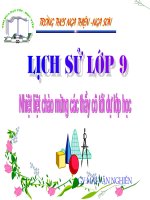 Bài giảng điện tử môn lịch sử: Trật tự sau chiến tranh thế giới potx
