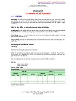 Chương 3: Tài khoản và kế toán kép pot