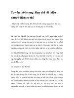 Tư vấn thời trang: Hạn chế tối thiểu nhược điểm cơ thể ppt