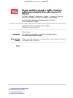 severe paediatric ulcerative colitis - incidence, outcomes and optimal timing for secondline therapy 2008