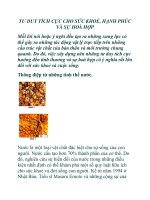 TƯ DUY TÍCH CỰC CHO SỨC KHOẺ, HẠNH PHÚC VÀ SỰ HOÀ HỢP pptx