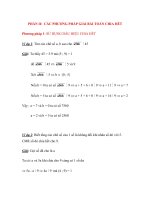 PHẦN II: CÁC PHƯƠNG PHÁP GIẢI BÀI TOÁN CHIA HẾT pptx